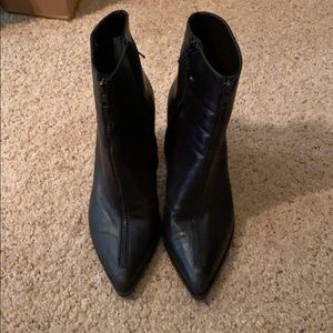 Sz 40 black real leather booties